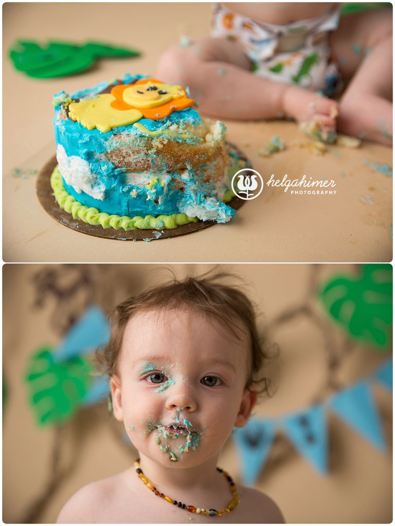 cake-smash-sudbury-infant-photographer-cakesmash-session-lion-leo-blue-oneyear-helgahimer-photography-baby-photo-messy-face-smashed-cake