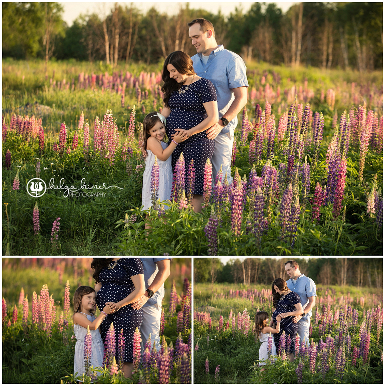 family hugging in a Lupin field-maternity-family-summer-sudbury-portrait-session